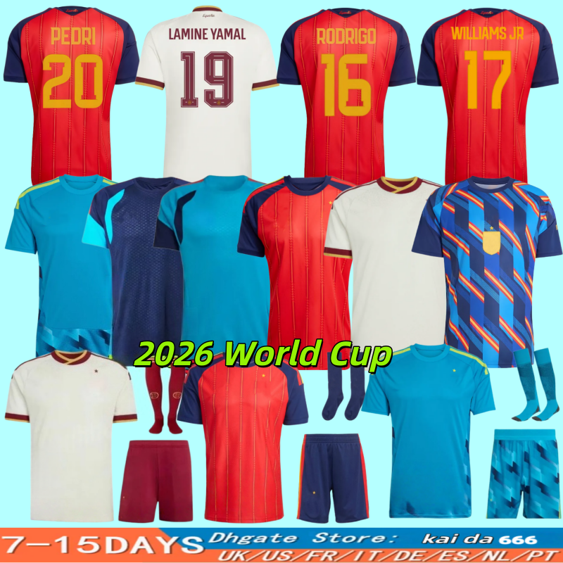 2026 2027 World Cup SPAIN Soccer Jerseys PEDRI GAVI LAMINE YAMAL MORATA Carvajal OLMO FERRAN RODRIGO Jersey SPANISH Men Kids Kit