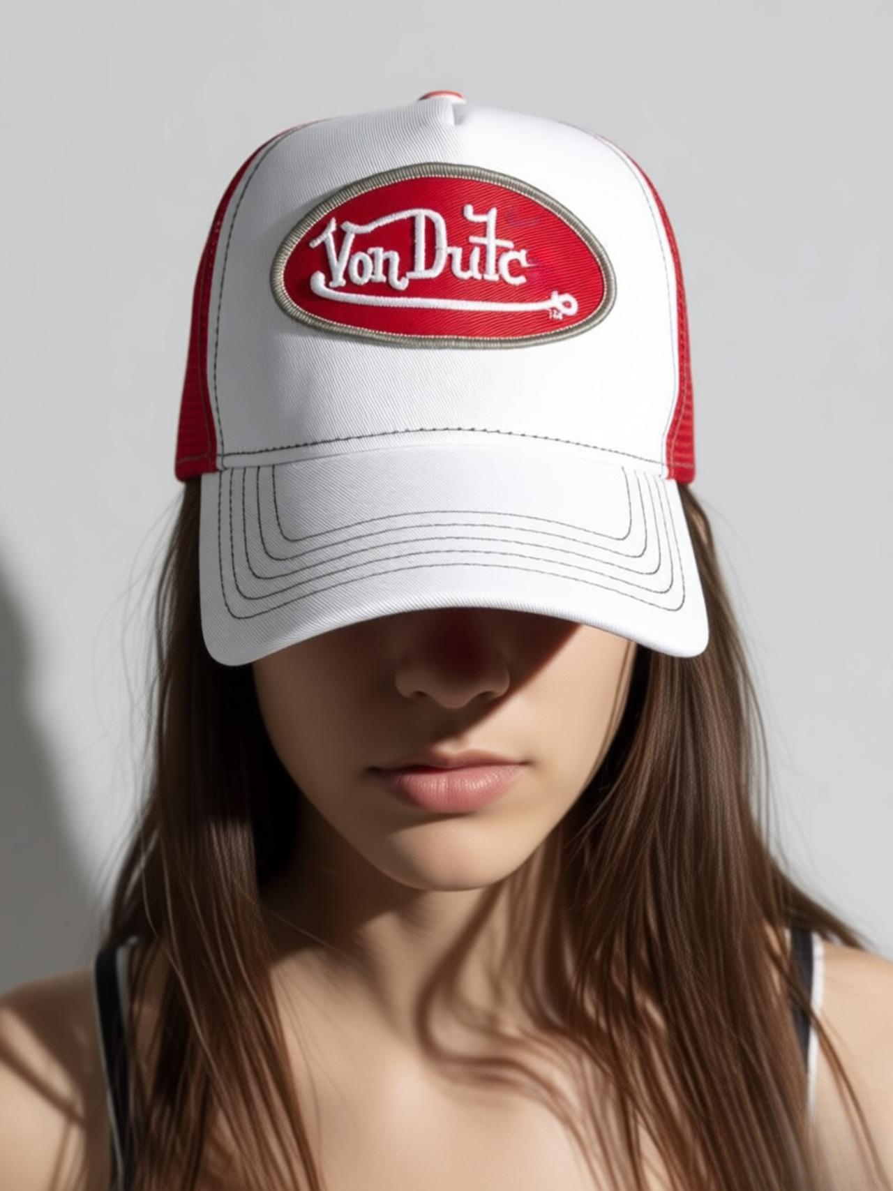 Structured mesh baseball cap for male and female truck drivers, embroidered adjustable classic duckbill cap