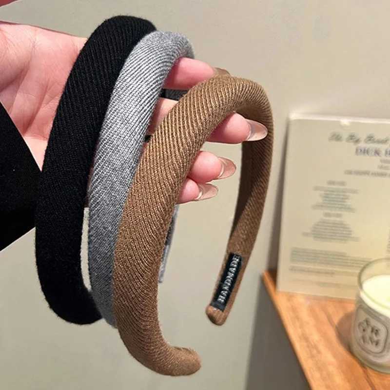 Korean Solid Simple Hairband For Women Girls Sweet Hair Ornament Headband Elegant Hair Hoop Hair Band Fashion Hair Accessories D260326