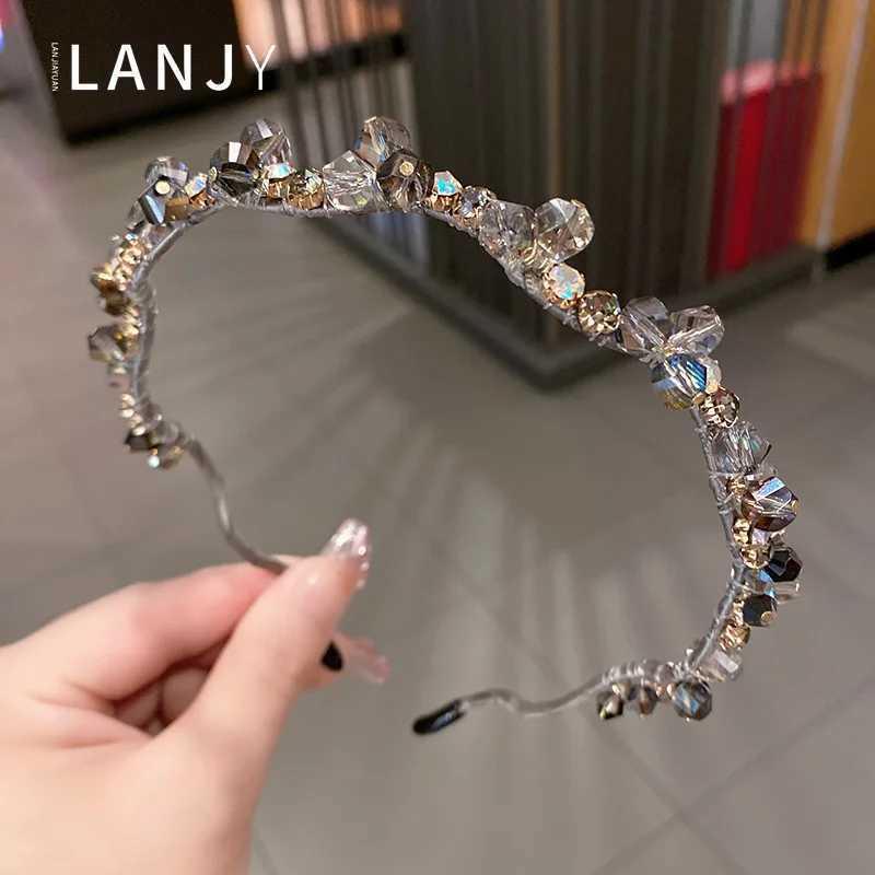 Korean Super Immortal Crystal hair accessories Headband Womens Hairband Fashionable Temperament Retro Hairpin for women D260326