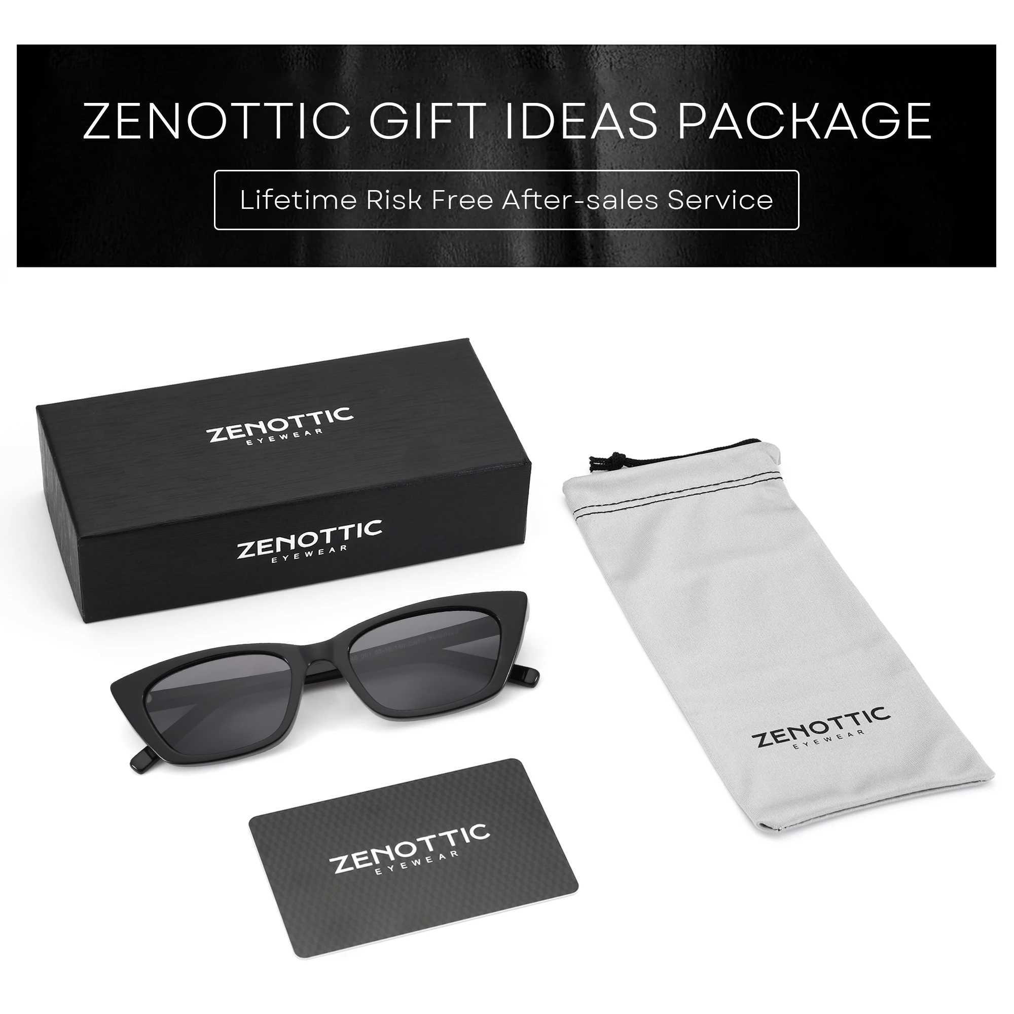 ZENOTTIC Handmade Acetate Polarized Sunglasses Fashion Small Women Cat Eye Shade UV Protection Sun Glasses Trendy D260326