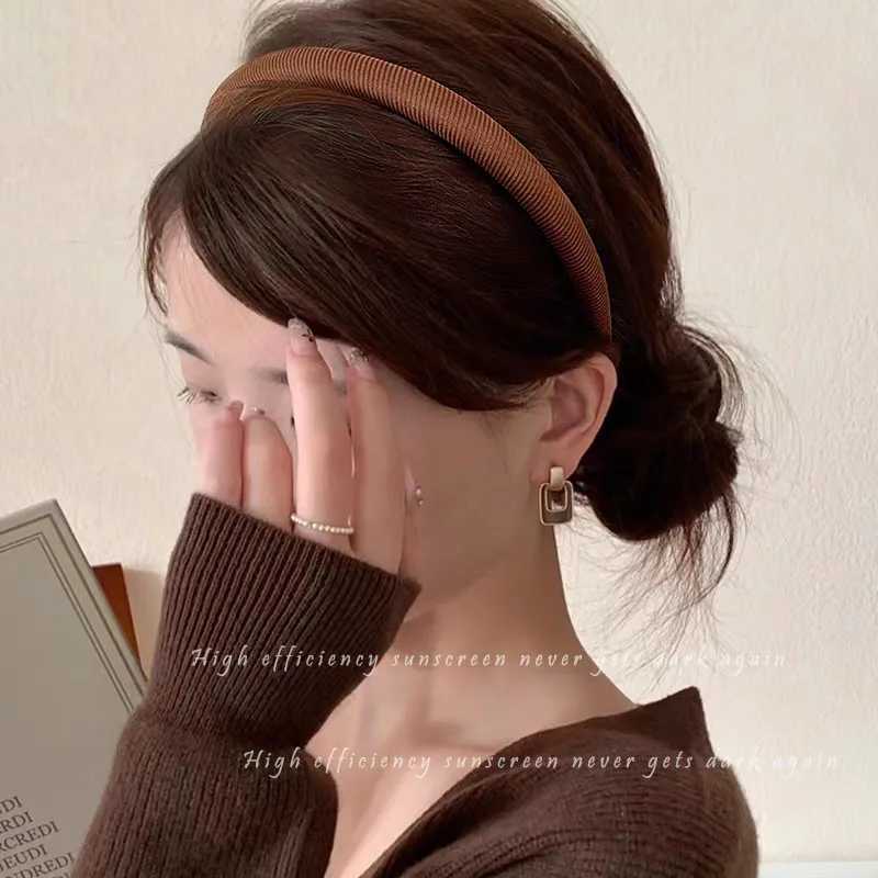 Korean Winter Simple Sponge Headband Hairbands Scrunchies Women Girls Children Hair Head Hoop Bands Accessories Headdress Headwe D260326