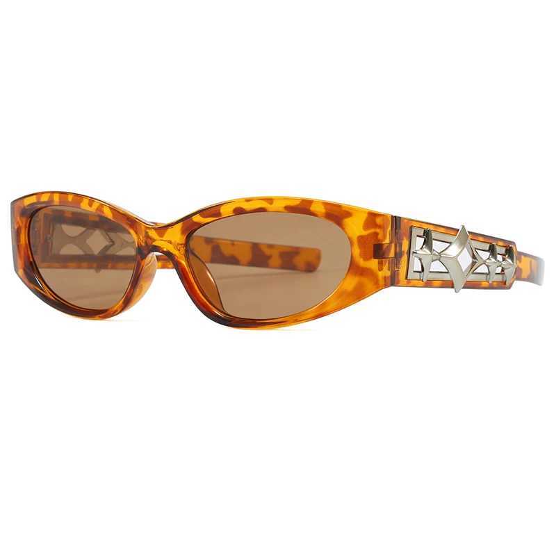 Vintage Cat Eye Sunglasses Women Men Artistic Sense Luxury Shades Party Travel Sun Glasses Lady Man UV400 Protective Glasses D260326