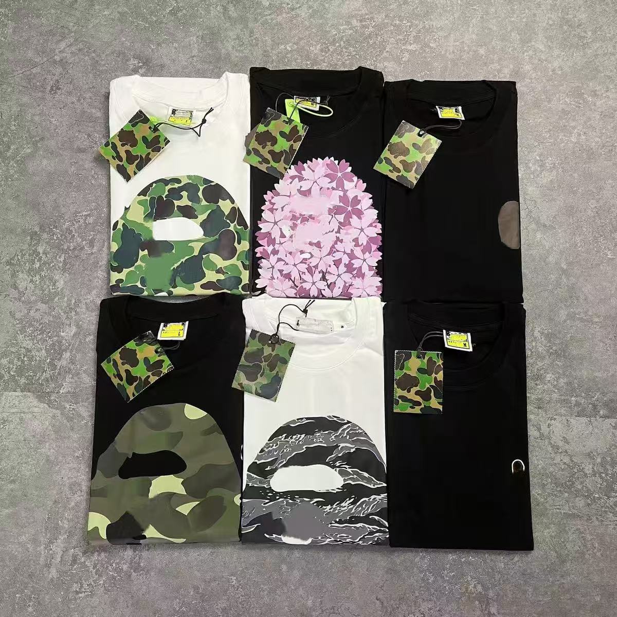 1:1 Cotton T Shirt Designer T Shirt Mens TeeShirt Graphic Tees Summer Cotton Short Sleeves Luxury Sharks Tshirts Clothing Street Sleeves Clothes