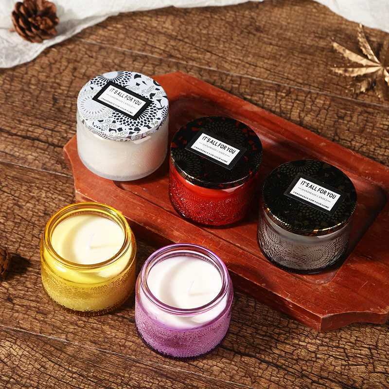 Indoor Aromatic Relief Candle Small Cup Jar Candle Sculpture Design for Home Decor And Relaxation H260326