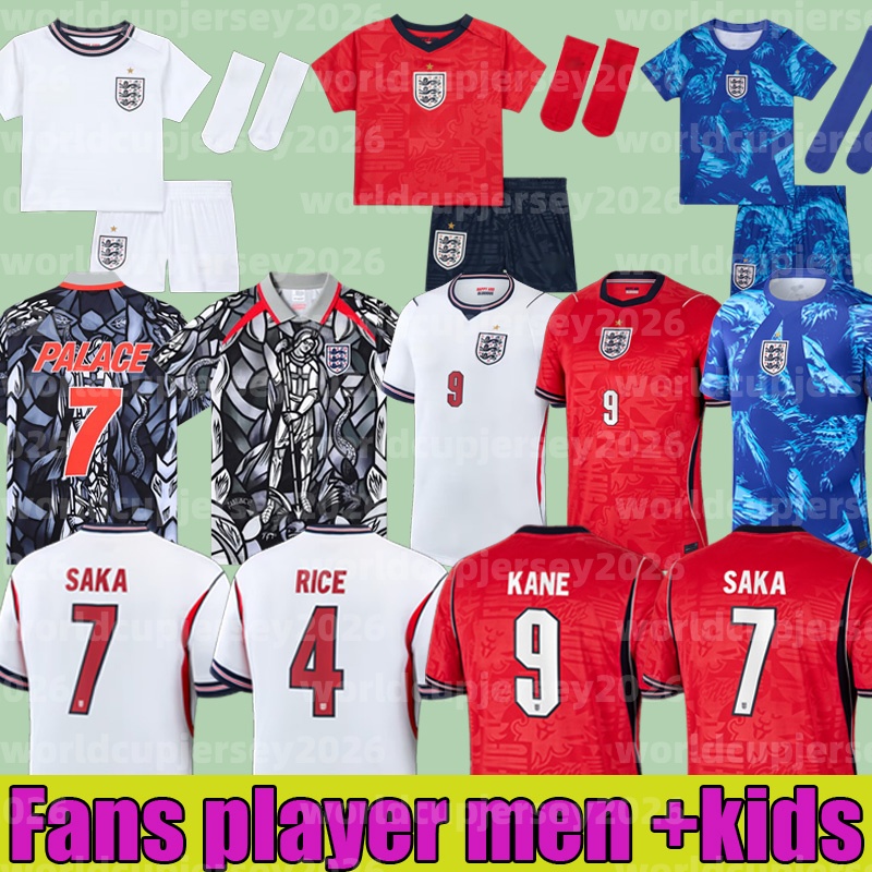 england football shirt 26 27 Palace World Cup Kit KANE Soccer Jersey SAKA PALMER RICE FODEN kids Women Goalkeeper England world cup 2026 football kit shorts set