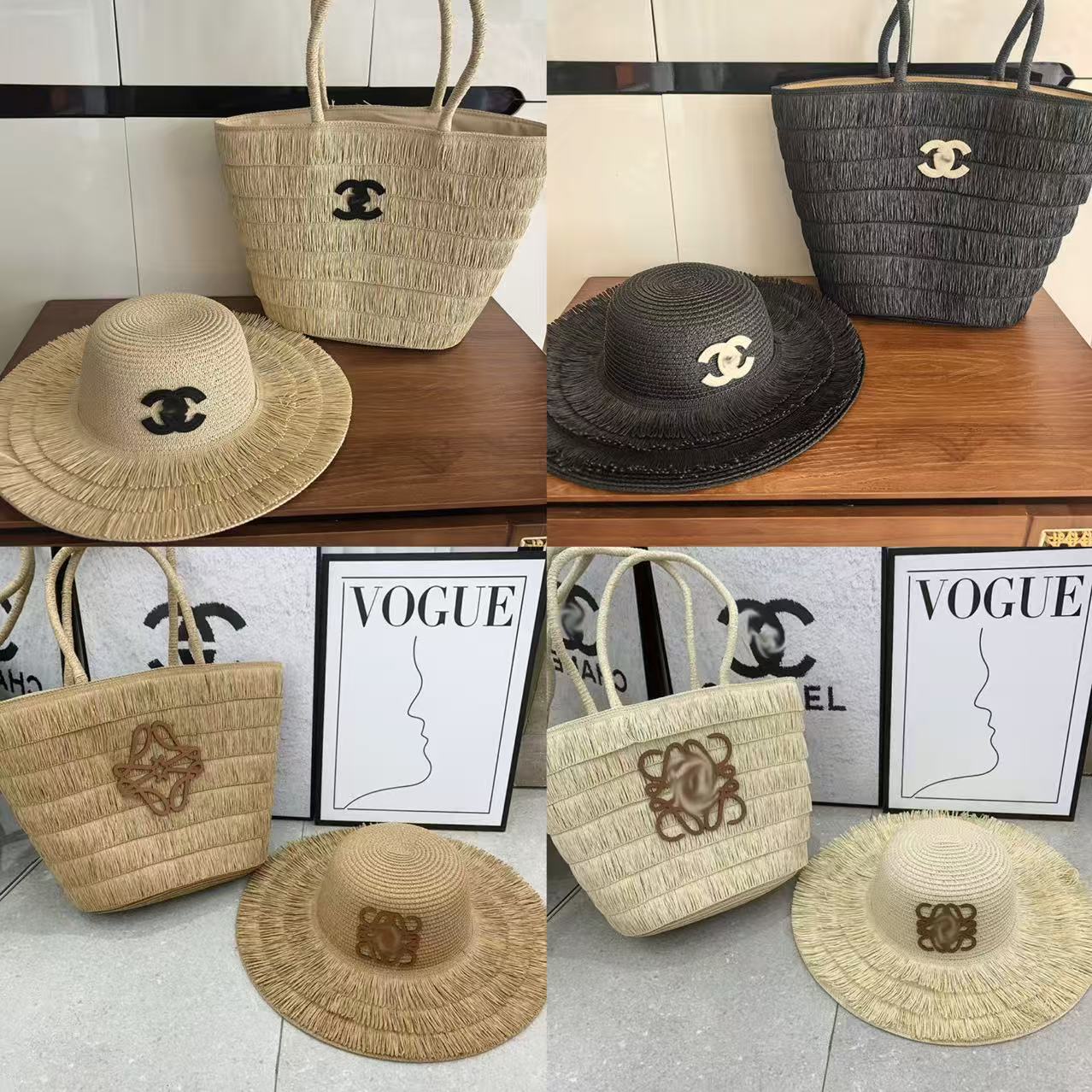 Summer beach fashion trend designer beach woven bag
