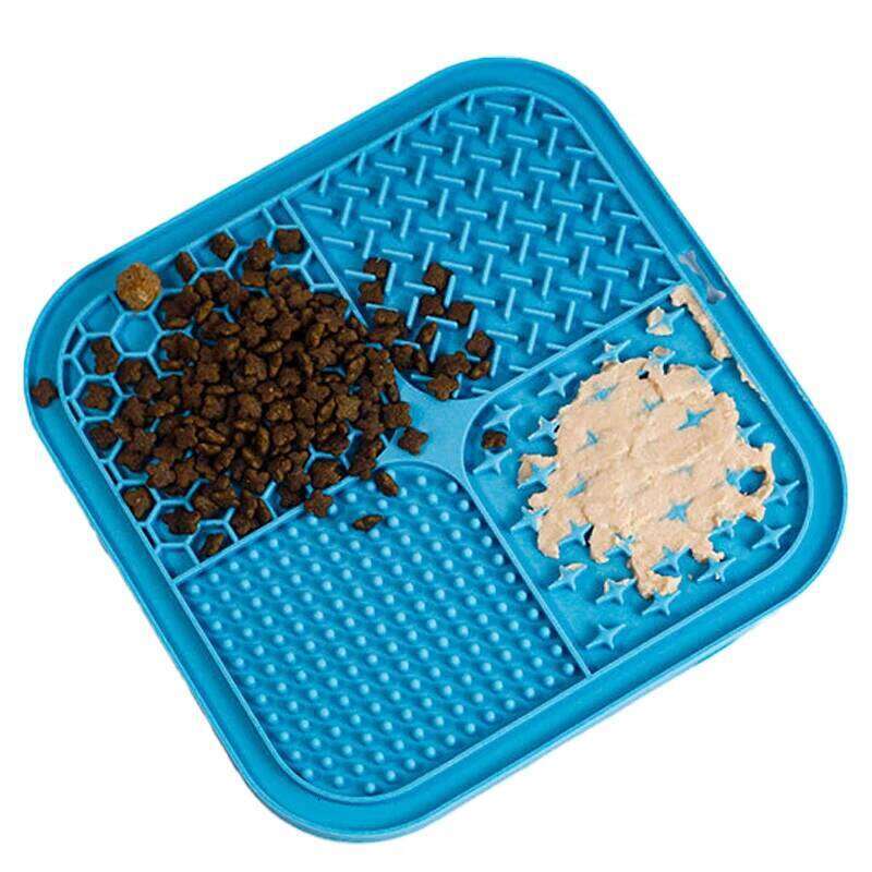Pet Placemat Cat Slow Feeding Mat Dog Lick Mats Silicone Pets Eating Slowly Food Pad Cats Dogs Distracted Licking Plate Cutlery 26Y0326