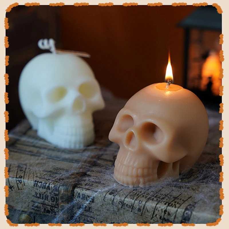 Handcrafted Halloween Ghost Scented Candle Single Wick Jar Design Cute Styling Atmosphere Candlelight Aromatherapy Candle Props H260326