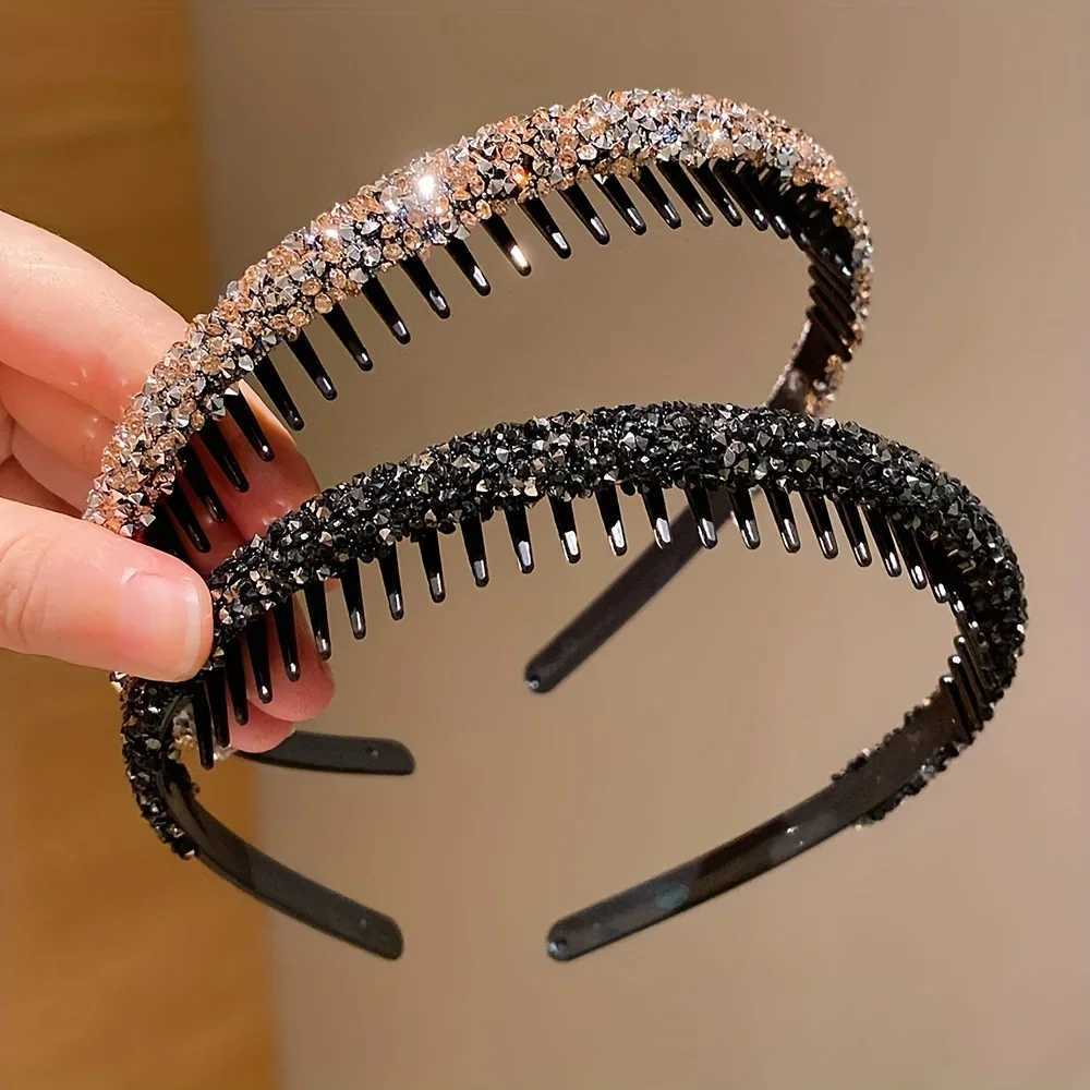 2/4Pieces Headwear of Girls Toothed Rhinestone Non-Slip Headbands Not Strangle The Head Smooth and Not Clogging Hair D260326