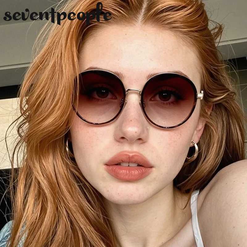 Oversized Round Sunglasses Women 2026 Luxury Brand Classic Punk Driving Sun Glasses For Ladies Vintage Metal Frame Shades UV400 D260326
