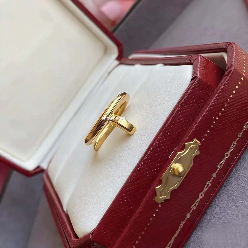 Band Nail Rings fashion designer gold letter rings bague for womens lady Party wedding lovers gift engagement jewelry