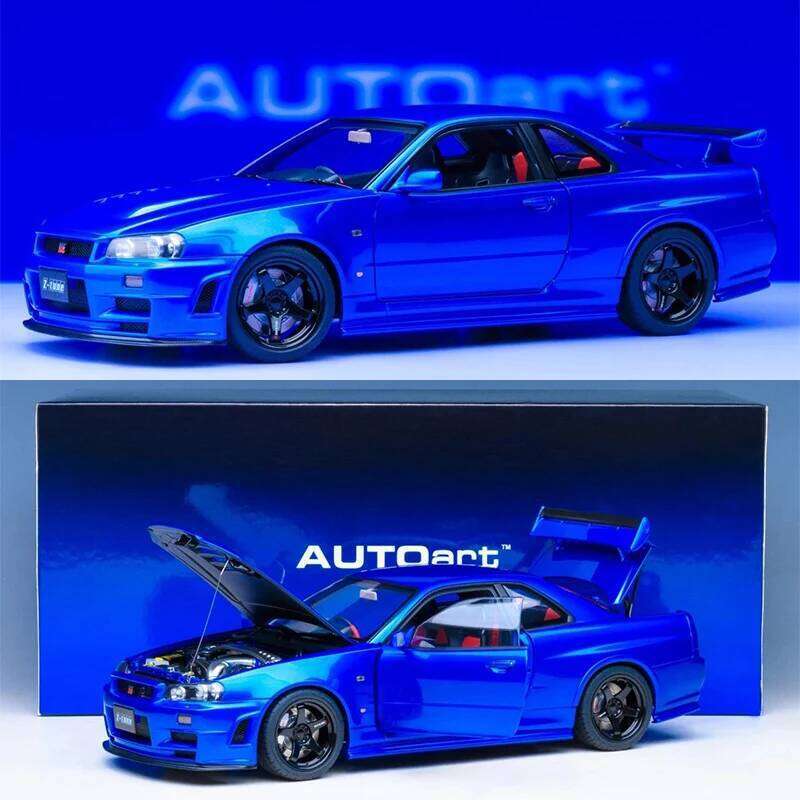 AUTOart 1:18 for Nissan R34 NISMO GT-R Z-TUNE Car static display birthday gift Sports car model 26W0326