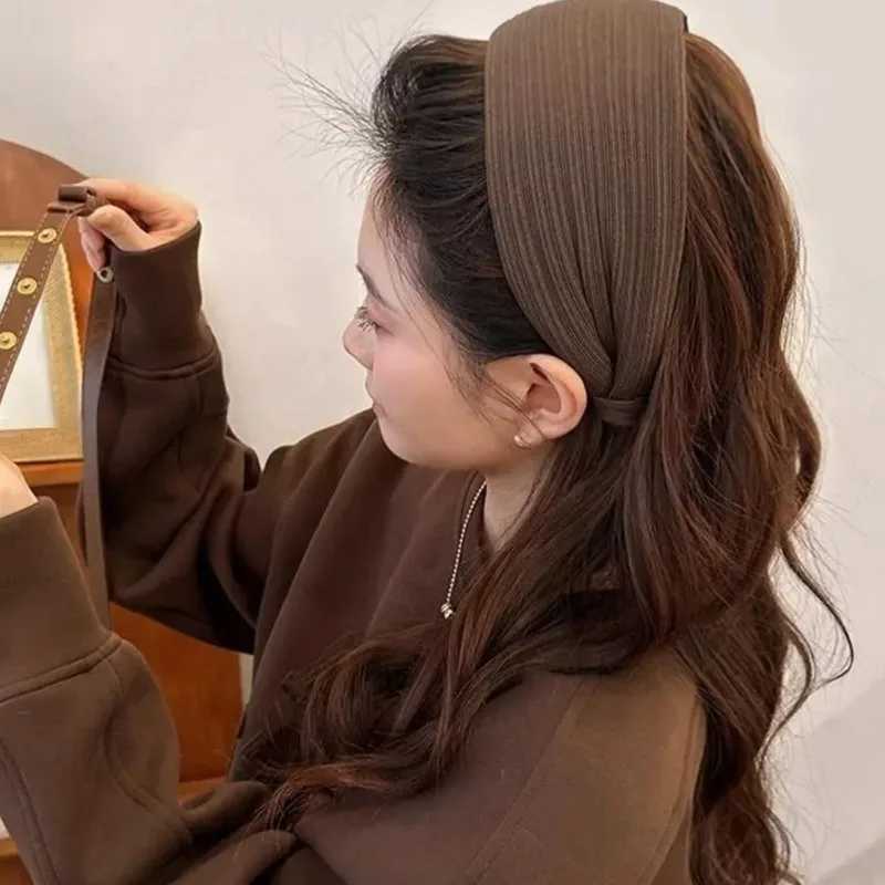 Korean Wide Headband High Crown Design Thick Padded Hair Bands Volume Hair Accessories for Women Daily Fashion Elegance Headwear D260326