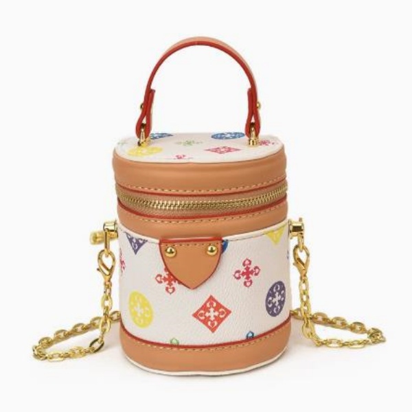 Cartoon Handbag PU Leather Kids Fashion Designer Flower Girl Princess Chain Messenger Bag Accessories Mini Purse Wallet