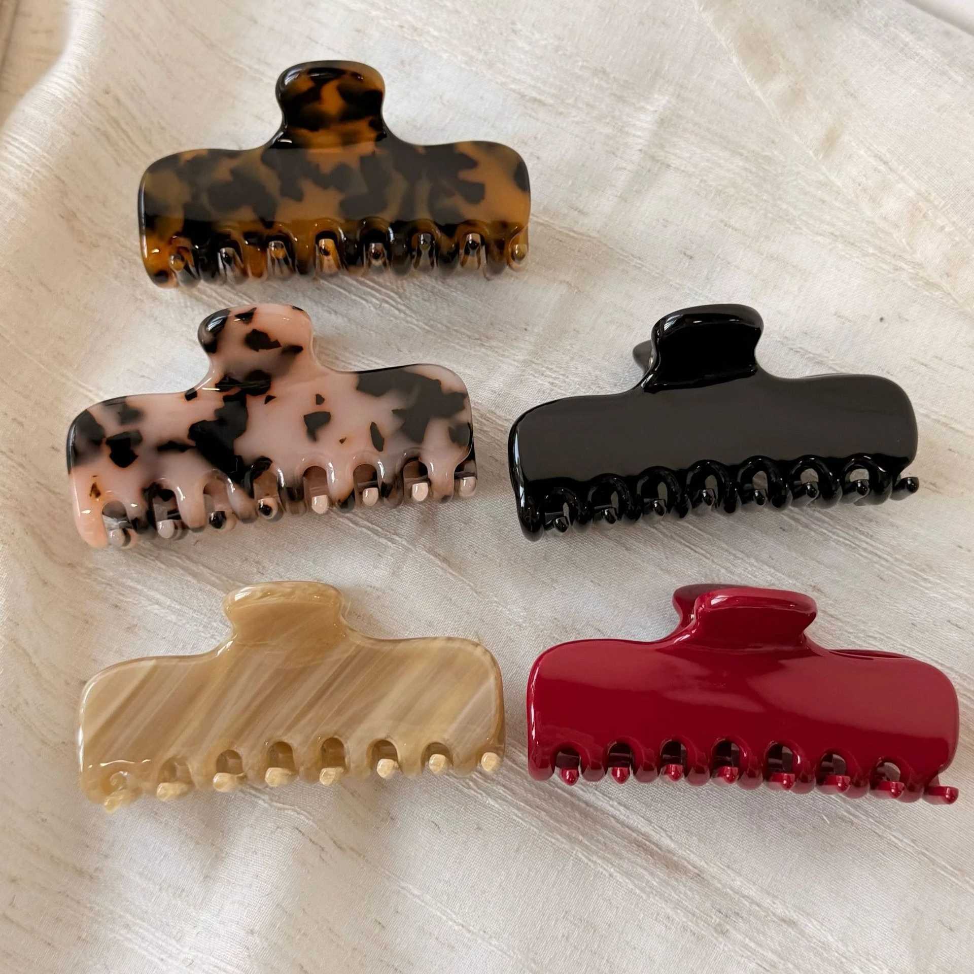 NEW 95CM Large Tortoiseshell Color Acetate Hair Claw French Retro Claw Clips Crab Hair Clips for Women Girls Hair Accessories H260326