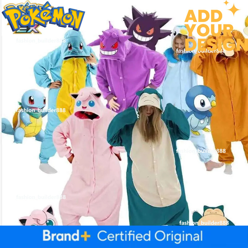 33 Styles Pokemon Onesie Squirtle Cosplay Costume Pajamas Christmas One-Piece Kigurumi Full Body Pijama Anime Sleepwear Gifts L260129