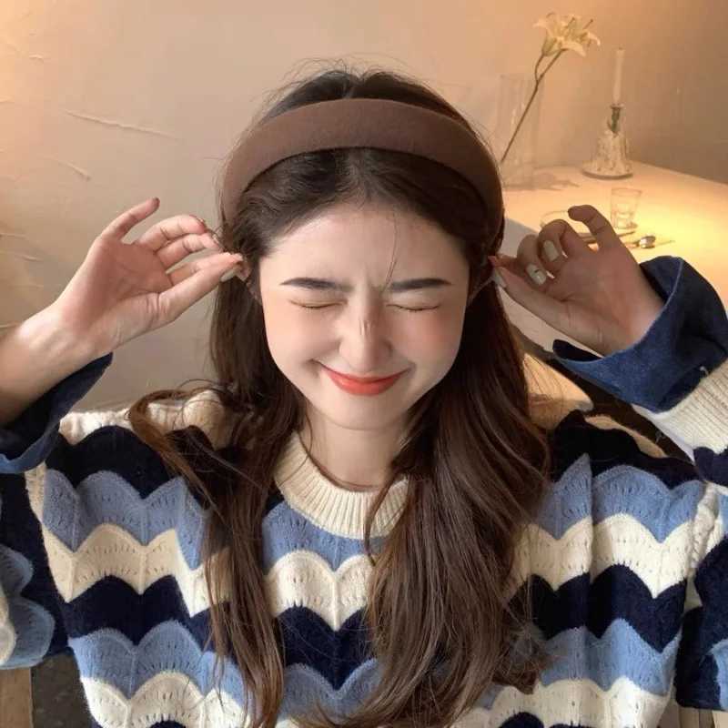 1 high skull top wide edge sponge head band autumn and winter face hair band female hair simple hair band diy hair accessories D260326