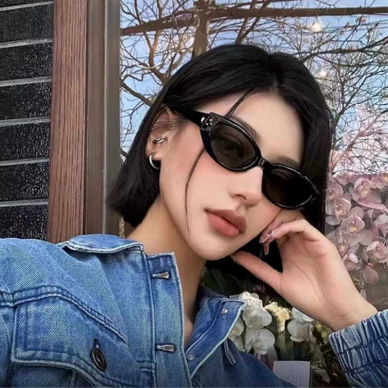 2024 New Women Summer Senior Cat Eye Sunglasses Fashion Korea Street Sunglass Elegant Lady Retro Outdoor Fishing Eyewear UV400 D260326