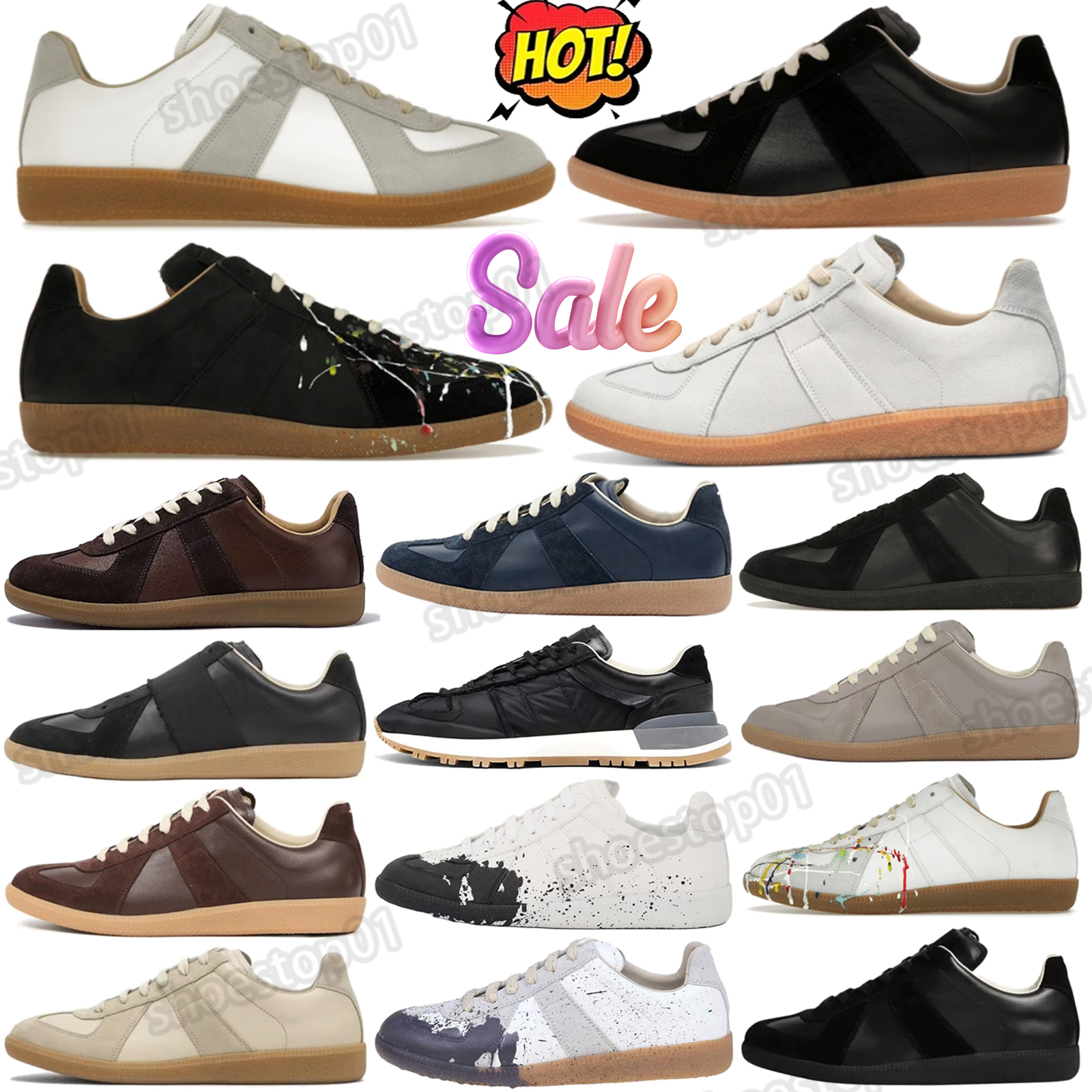 Men sneakers numeris shoes mens trainers mm White Black Maple Sugar Brown Black Red Blue Green Dark Khaki Pink Yellow Beige Purple