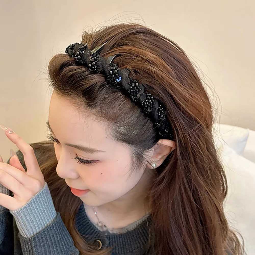 New Black with tooth Headbands Fashion Non-slip Hairbands for Women Daily hair tie decoration hair Accessories D260326