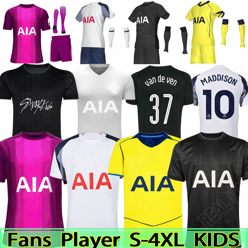 2025 2026 Tottenha soccer jerseys MADDISON JOHNSON 3rd BISSOUMA KULUSEVSKI UDOGIE LUCAS DELE VAN DE VEN SON RICHARLISON Spurss 24 25 26 kit Football shirt Men kids 4XL
