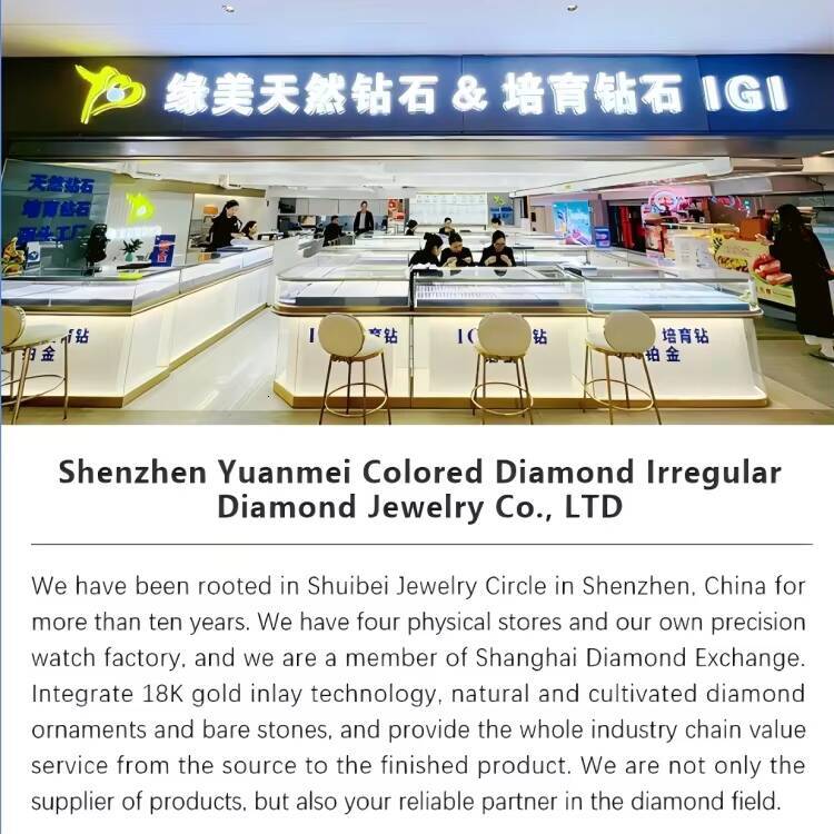 Yuanmei Factory Direct Sales 18K Gold Cultivated Round Diamond Full Ring Shining Party Gift Suitable for Women