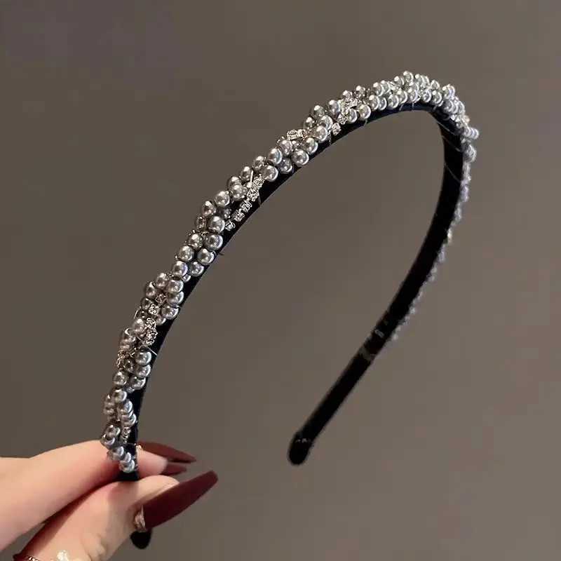 High-End Luxury Headband for Women Hair Clip Hair Accessory Faux Pearl Daily Wear D260326