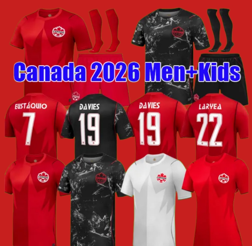 2026 Canada Soccer Jerseys MEN KIDS KIT WOMEN Uniforms national team DAVIES J.DAVID LARIN 26 27 UGBO CAVALLINI MILLAR EUSTAQUIO FRASER football shirt T home away third