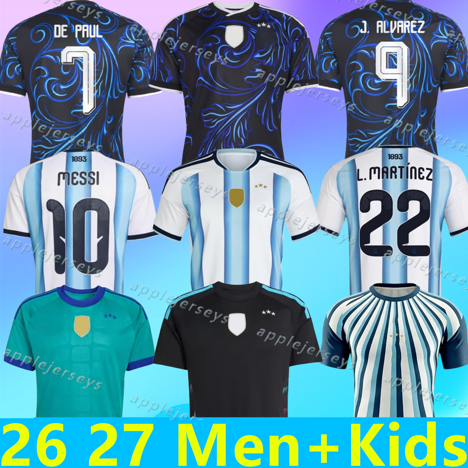 world cup 2026 Argentinas soccer Jerseys MESSIS DE PAUL National Team J.ALVAREZ E.MARTINEZ MAC ALLISTER MARADONA Fans Player 26 27 Football Shirts SUAREZ men kids Kits