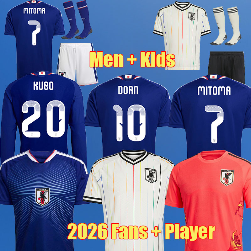 Japan 2026 world cup soccer jerseys Cartoon DOAN HASEBE KARAMAN MINAMINO KIDS KUBO Japanese uniform Football Shirt KUBO ATOM OSAKO Fan Player version man kit 999