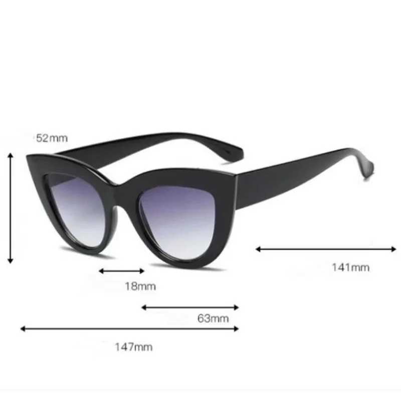 New Large Frame Cats Eye Sunglasses Classic Women Vintage Sun Glasses Womens Outdoor Travel Eyewear UV400 Oculos De Sol D260326