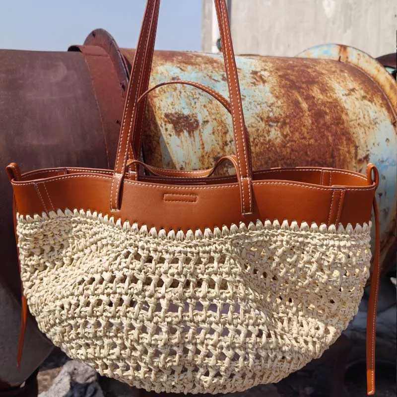 Large Capacity Dumpling Straw Shoulder Bag Women Straw Woven Bag Fashion Plush Wings Armpit Bag For Summer Beach Bucket Bag H260326