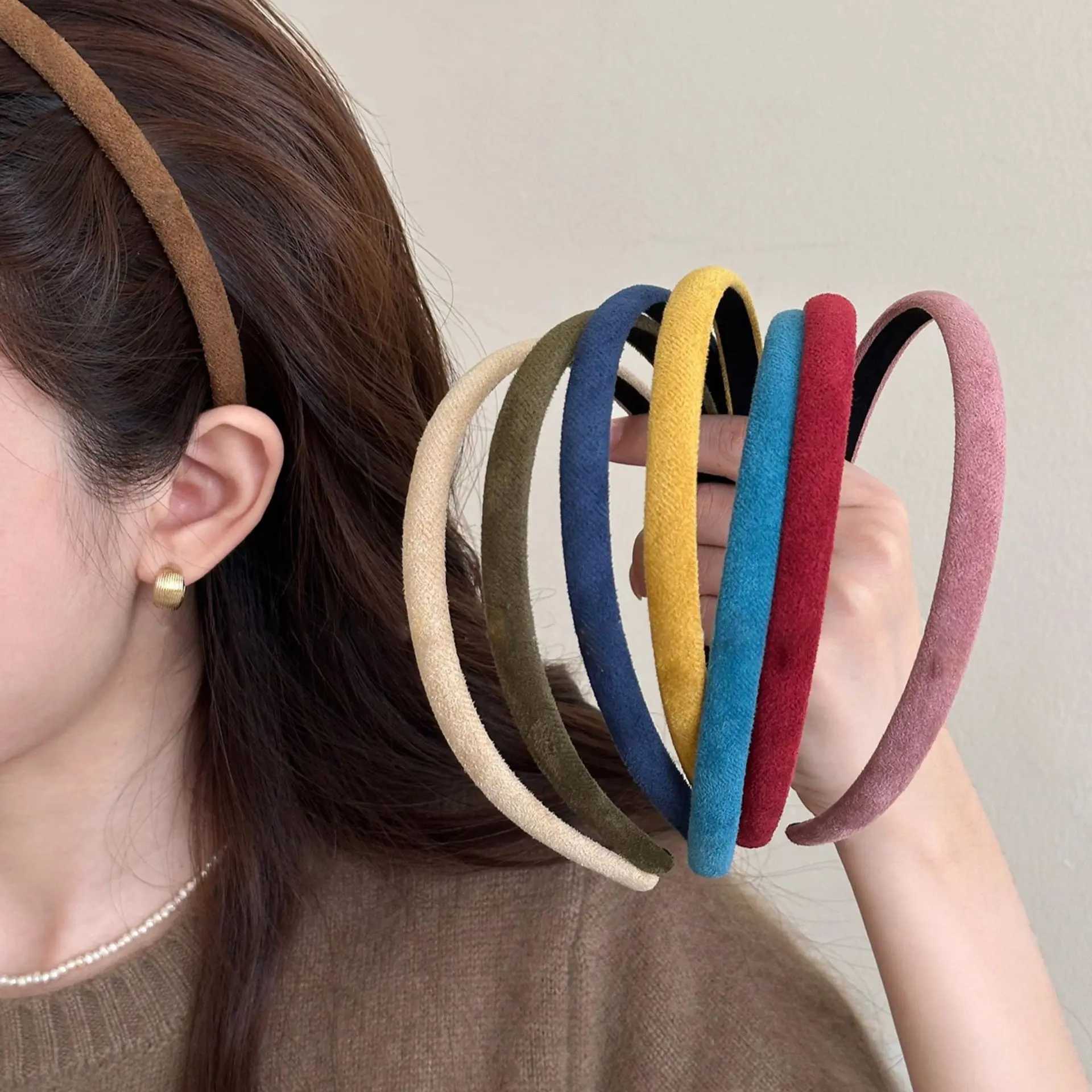 2026 Suede Fine Hairbands Headband Women Girls Wash Face Scrunchies Hair Head Hoop Bands Accessories Headdress Headwear Ornament D260326