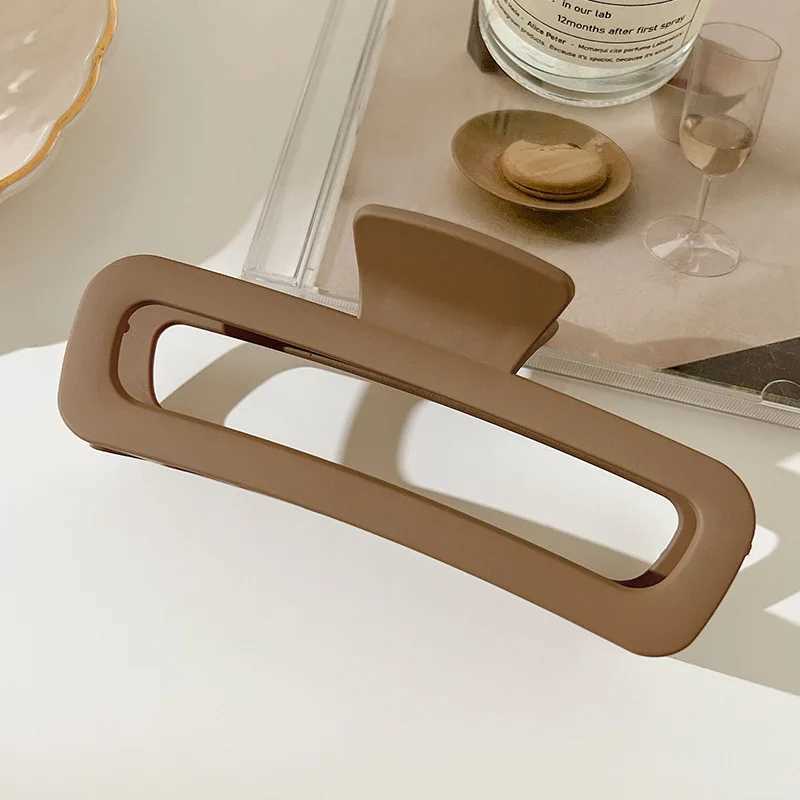 13cm Simple Frosted Large Rectangular Hair Clip for Women Elegant Temperament Shark Clip Fashionable Girl Hair Clamp H260326