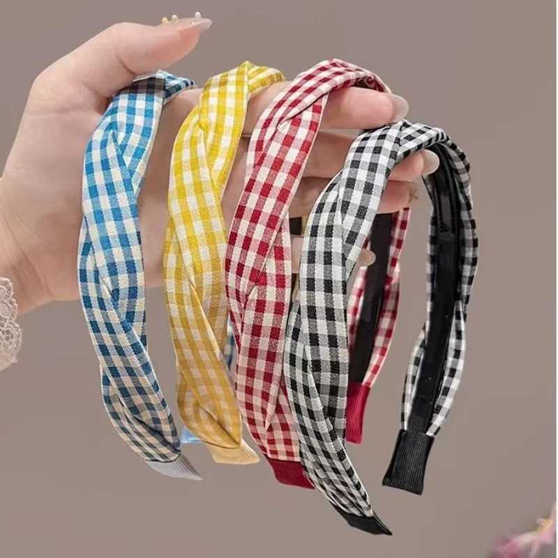 Korean Lattice Twist Headband Womens Toothed Non-slip Hair Band Hair Accessories D260326