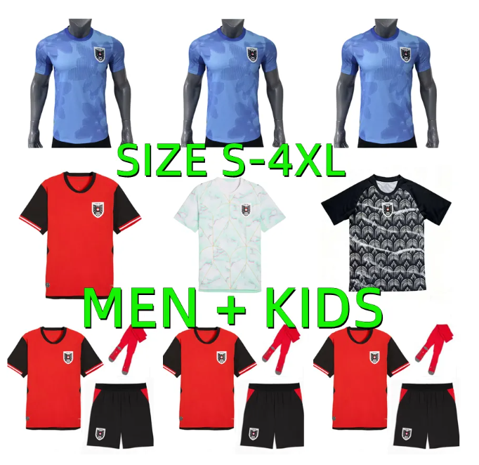XXXL 4XL 2026 2027 Austria Soccer Jerseys Mens 26 27 Souvenir Arnautovic GREGORITSCH POSCH XAVER DANSO Alaba Camisetas Sabitzer Football Shirt uniform Men kids kits