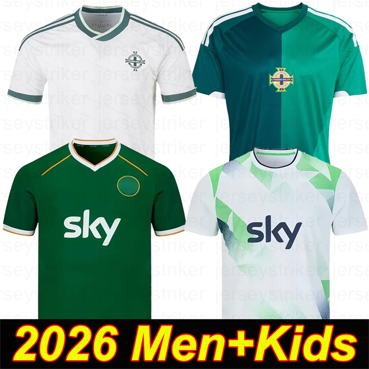 Northern Ireland jersey 2026 World Cup soccer jersey Home away training uniform Fans player mens kids football kit shirt uniforms green