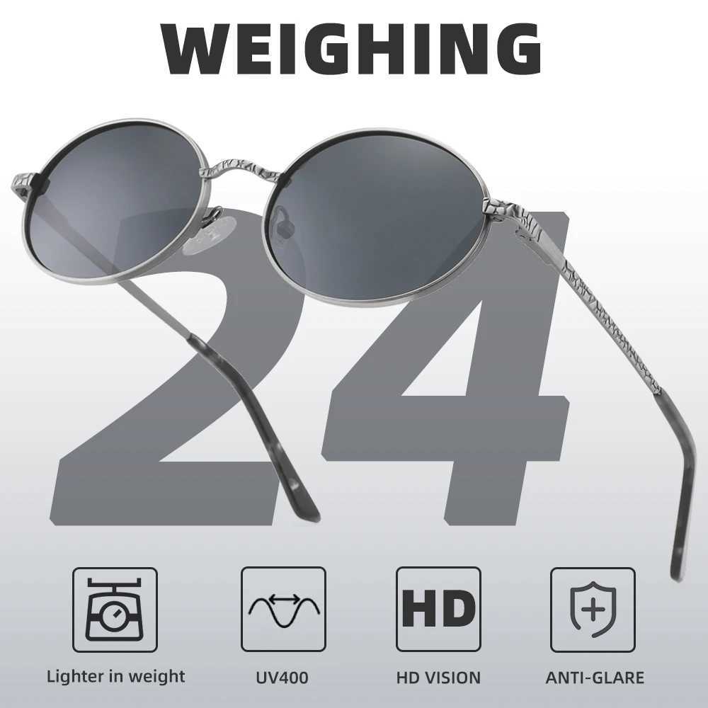 Retro Small Oval Fashion Glasses Women Polarized Sunglasses UV400 Shades Round Sun Glasses Womens Eyewear Punk Men Sunglasses D260326