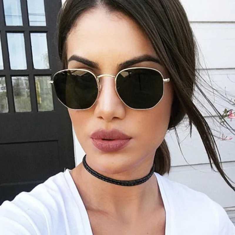 New Large Frame Oval Sunglasses Womens Fashion Sun Glasses Brand Designer Retro Metal Frame Mens Eyewear UV400 Oculos De Sol D260326