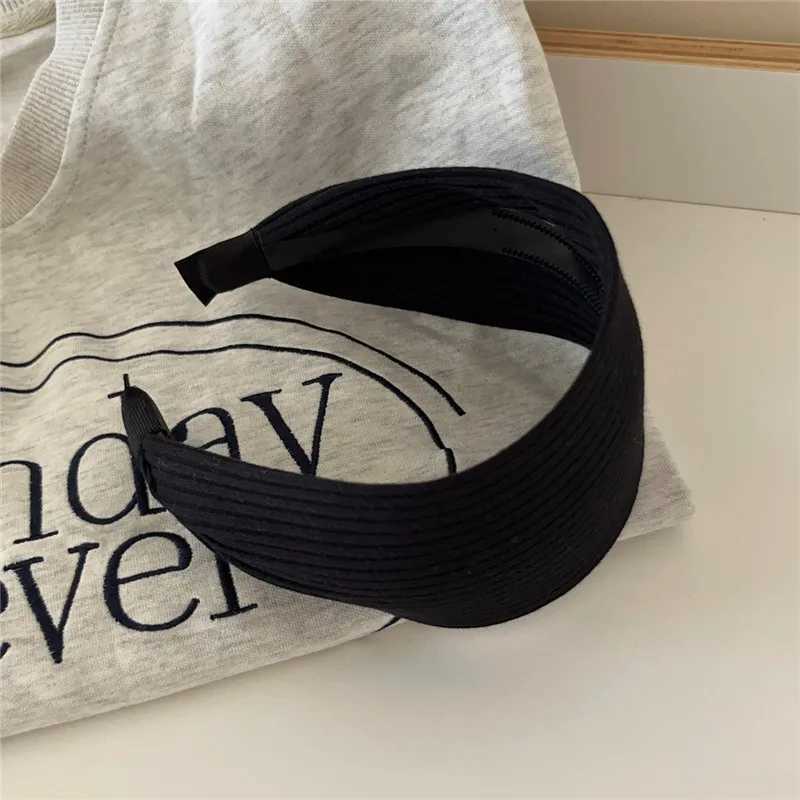 2026 Soft Wide Knitting Cotton Hairbands for Women Girls Korean Neutral Solid Turban with Teeth Head Band Headwear Accessories D260326