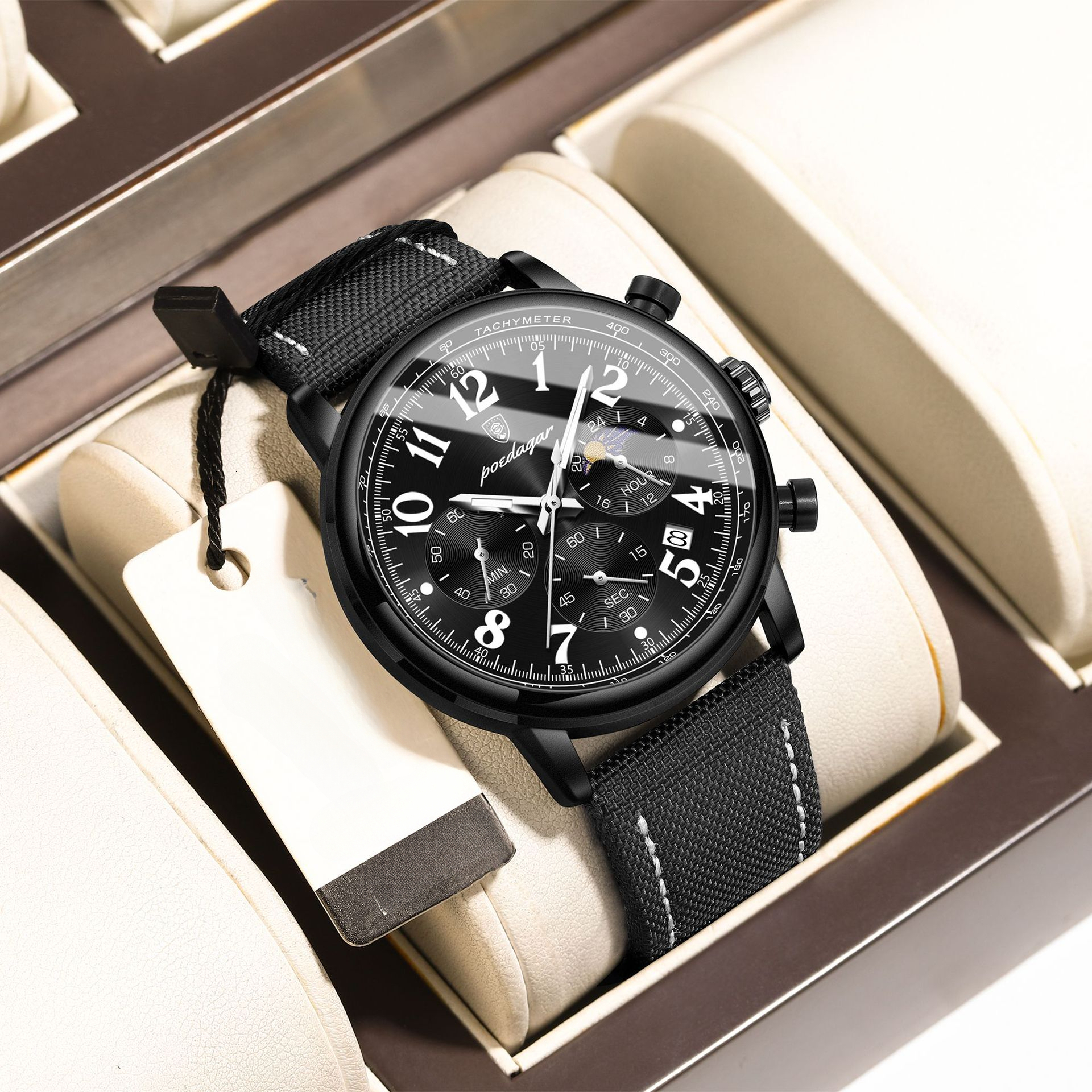 Swiss Brand Observation Chronograph Multi-function Luminous Quartz Men's Watch - Designer Watch - Business Watch - Luxury Fashion Watch