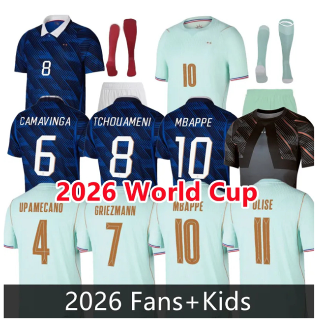 french soccer jersey 2026 MBAPPE THAUVIN BARCOLA OLISE EKITIKE 26 27 DEMBELE Maillots de football shirt Men kids kit enfants france soccer jerseyS FANS PLAYER