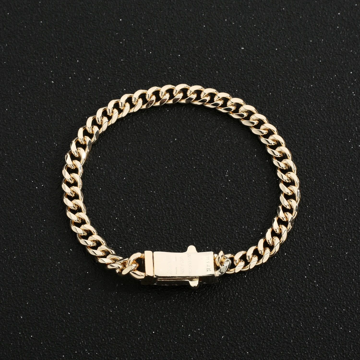 14K Monaco chain for men and women brass cubic zirconia fashionable Monaco bracelet for men and women 260402