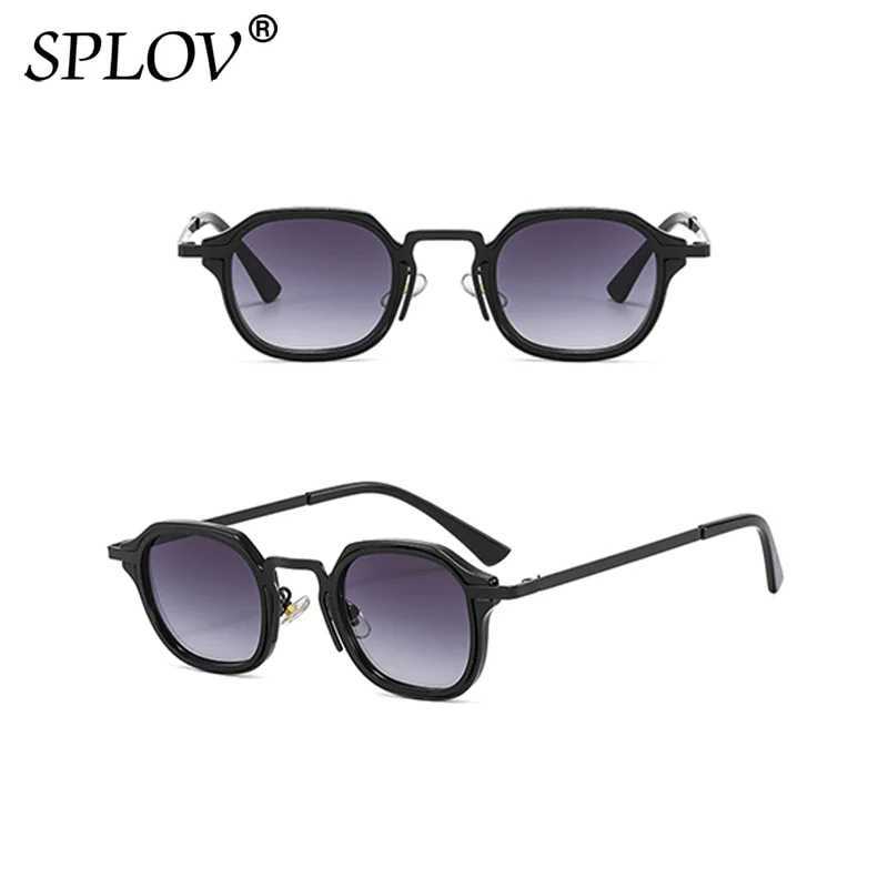 New Fashion Small Square Sunglasses Men Women Retro Punk Shades Male Female Vintage Trendy Driving Glasses UV400 Black Leopard D260326