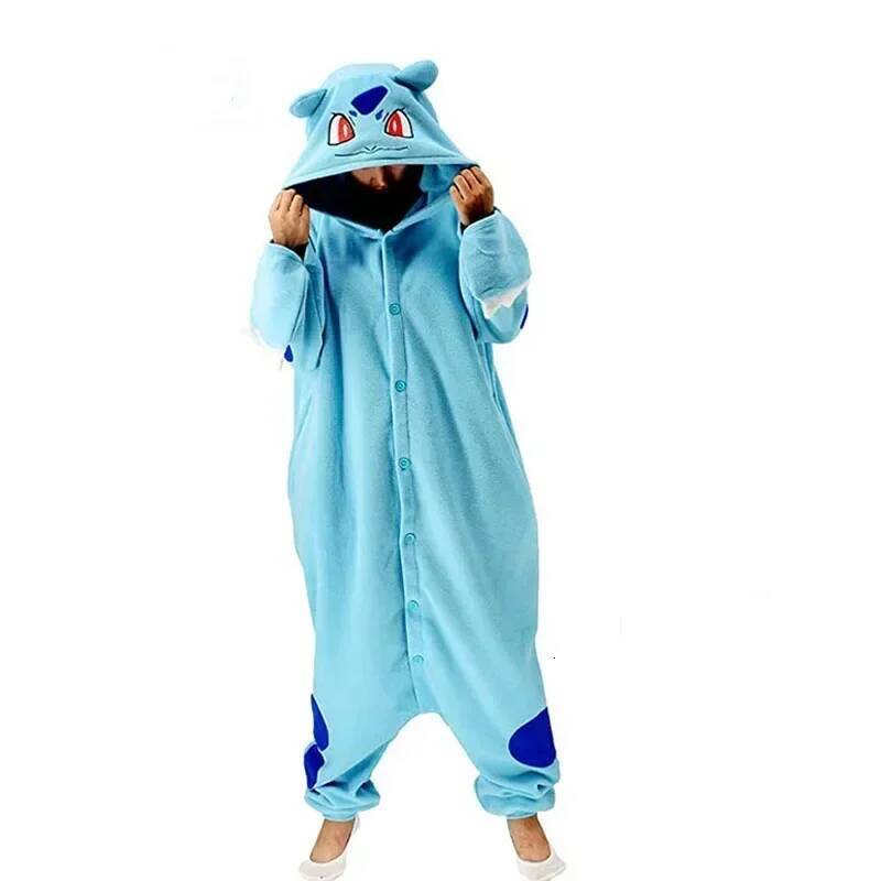 Pokemon Cosplay Kigurumi Onesie Snorlax Jigglypuff Umbreon Gengar Costume Halloween Adult Anime Bulbasaur Pajamas - view 4
