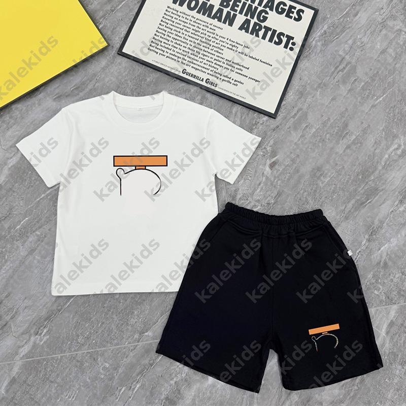 Designer Kids 2 Piece Short Set Casual Cotton T Shirt Shorts Outfit With Stylish Graphic Print Breathable Summer Clothing Set For Boys Girls DLD2603262