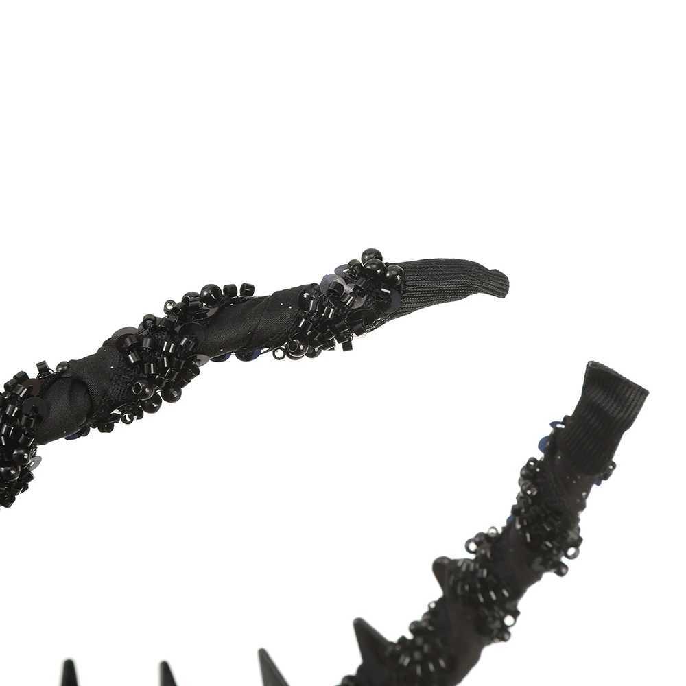 New Black with tooth Headbands Fashion Non-slip Hairbands for Women Daily hair tie decoration hair Accessories D260326