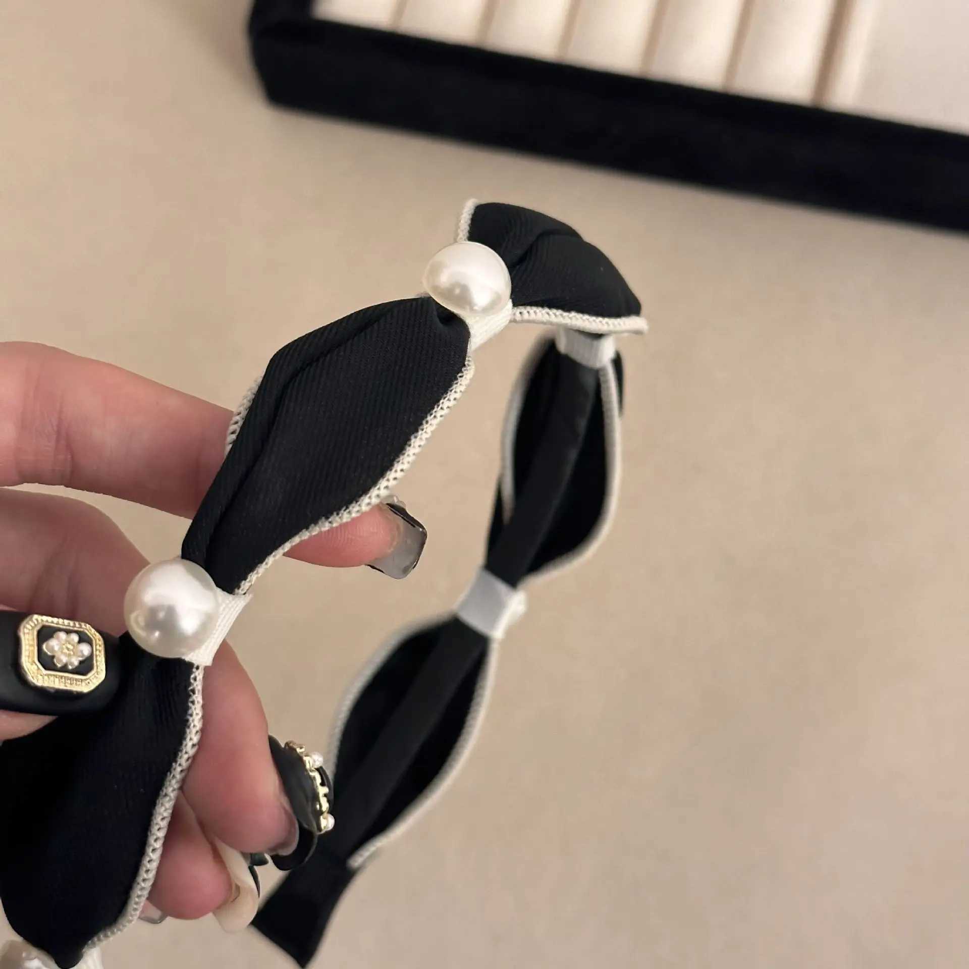 Headbands for women girl hair bands accessories korean adults sweets kpop Gift new 2024 popular fairy pearl Designer fascinator D260326