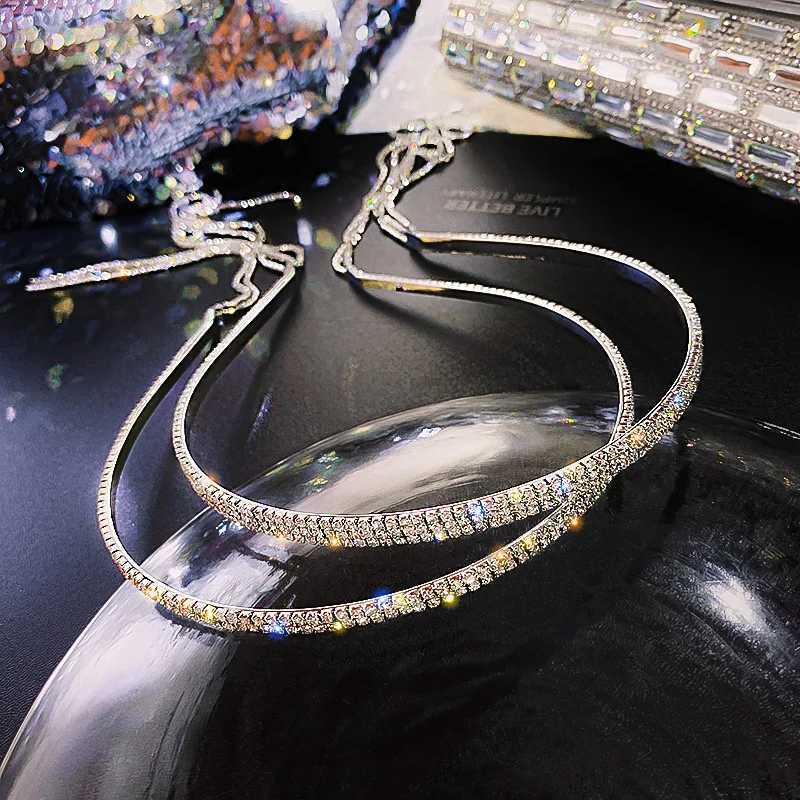 Luxury Rhinestone Hairbands for Women Long Tassel Bow Bands Korean Crystal Headband Wedding Hair Band Accessories D260326